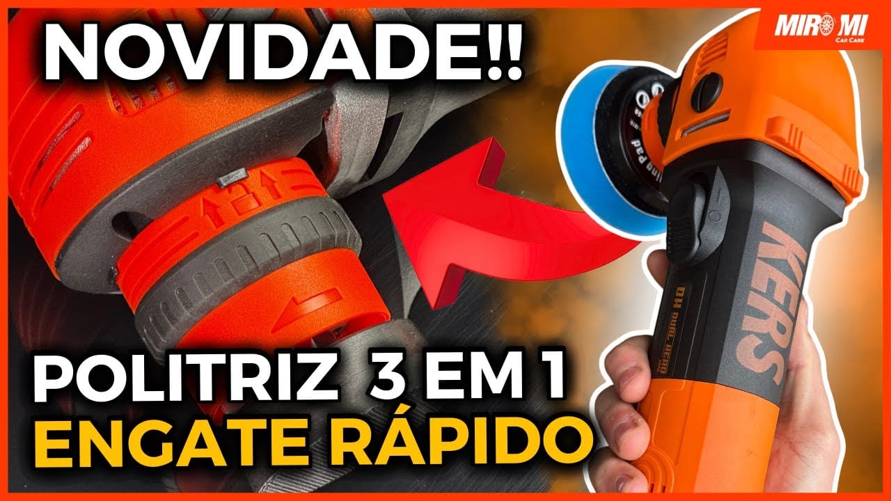 Kers Dual Head: politriz 3 em 1 com engate rápido